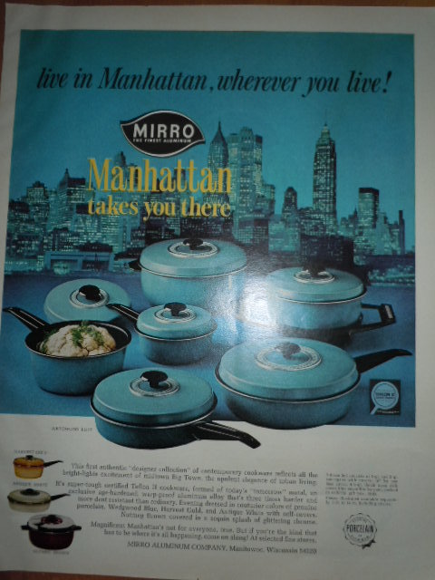 Mirro Manhattan Pots & Pans Print Magazine Ad 1969  - £4.77 GBP