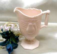 3507 Antique Jeannette Glass Shell Pink Baltimore Pear Cream Pitcher - $14.00