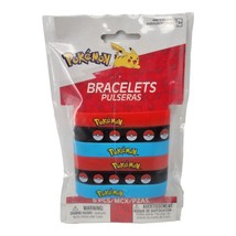 Pokemon Bracelets Pulseras 6 PCS Party Favor Rubber Elastic Wristbands 398750 - £9.33 GBP