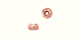 14k solid rose gold Roundel round Bead 3 4 5 6 7 8 mm   * PRICE FOR 1 BE... - £4.73 GBP