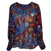 New Anthropologie Ranna Gill Montrose Embroidered Peasant Blouse $148 Floral - £35.44 GBP