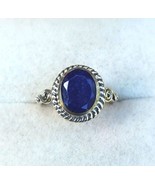 Lapis Lazuli Solitaire Ring in Sterling Silver Artisan Crafted, 2.50 ctw... - £18.04 GBP