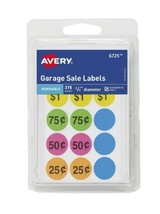 Avery Garage Sale Labels, #6725, 3/4”, Removable, Pack of 315 - $4.79