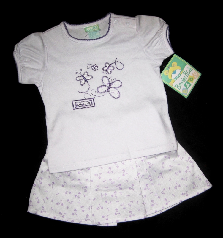 GIRLS 24 MONTHS - Brooks &amp; Fitch Butterflies &amp; Violets  BLOUSE &amp; SKIRTED... - $12.00