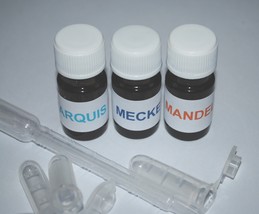 Marquis, Mecke, and Mandelin Reagent Tests - 3 Bottles 25-50 Uses each b... - $31.95