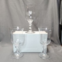 Vintage Mikasa French Countryside Crystal Iced Tea Glasses Wine Goblets Set of 3 - £35.80 GBP