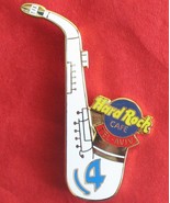 Tel aviv Hard Rock Cafe saxophone Pin 4th anniversary Catalog #9708 SAX - £16.07 GBP