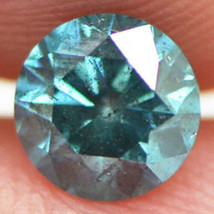 Loose Round Shaped Diamond Enhanced Fancy Blue Color SI2 Certified 0.72 Carat - £349.97 GBP