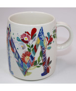 Anthropologie Coffee Mug Starla M Halfmann Letter M Monogram Petal Palet... - $17.27 CAD