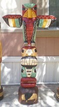 Gallagher 4&#39; Hand Carved Totem Poles 4 ft Peyote Bird Totems Native American USA - £1,184.77 GBP