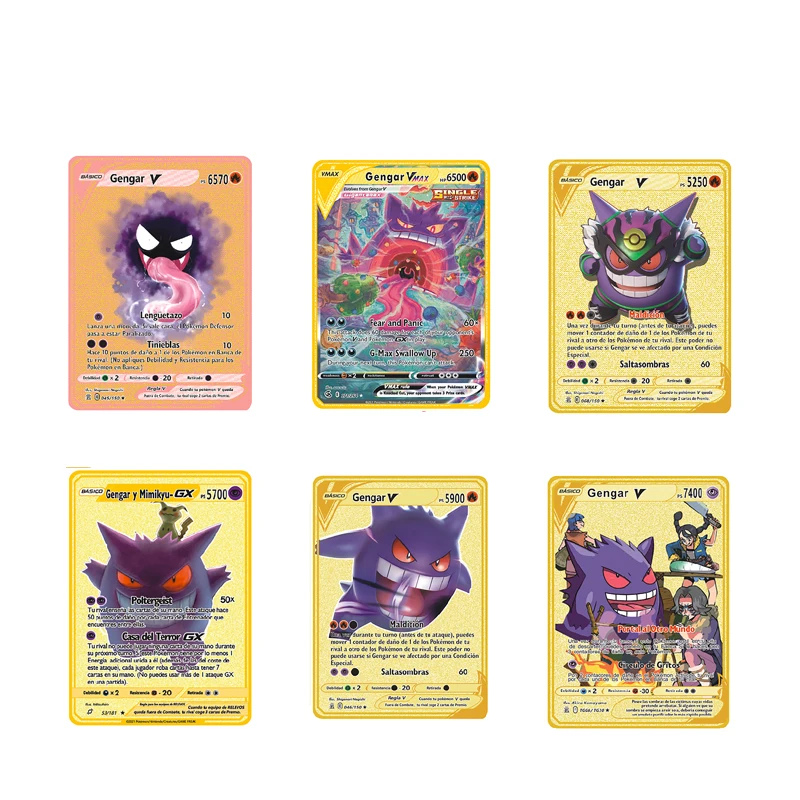 TAKARA TOMY Metal Cards Letters Golden Pokemon Iron Pikachu Gengar Charizard - £7.97 GBP