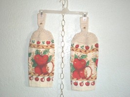 NEW!!!  Kitchen Set, 2 hanging crochet top towels  Apples - £4.80 GBP