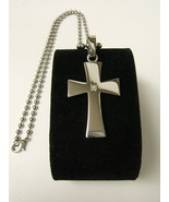 SHR &amp; SIMMONS STAINLESS STEEL &amp; DIAMOND CROSS NECKLACE SP1023DIA-NEW ORI... - $29.99