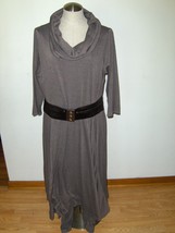 Midnight Velvet 20 W Cowl Neck Dress Womens Gray Plus Size Gals  - £27.94 GBP