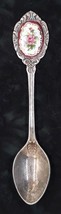 Pink Rose Cameo Collectible Silver Plated Spoon - Korea - $130.29 MXN