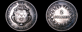 1948 Costa Rican 2 Colones World Coin - Costa Rica - £15.17 GBP