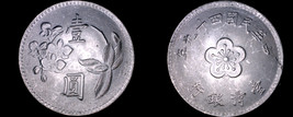 1960 YR49 Taiwan 1 Yuan World Coin - China Formosa - £5.23 GBP