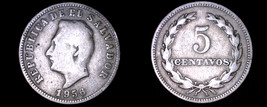 1956 El Salvador 5 Centavo World Coin - $7.99