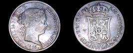 1865 Spanish 40 Centimos World Silver Coin - Spain - $49.99
