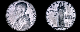 1952 Vatican City 10 Lire World Coin - Catholic Church Italy - £8.69 GBP