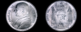 1968 Vatican City 10 Lire World Coin - Catholic Church Italy - £15.81 GBP