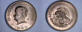 1943 Mexican 5 Centavo World Coin - Mexico - £11.35 GBP