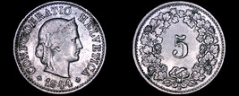 1944 Swiss 5 Rappen World Coin - Switzerland - £3.98 GBP