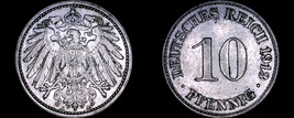 1913-A German 10 Pfennig World Coin -  Germany - $12.99