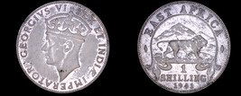 1941 East African Shilling World Silver Coin - British Admin East Africa Lion - £15.97 GBP