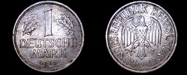 1950 J German 1 Mark World Coin - Germany - $11.99