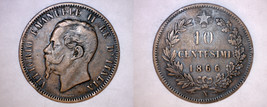1866-N Italian 10 Centesimi World Coin - Italy - $29.99