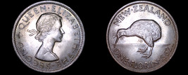 1962 New Zealand 1 Florin World Coin - $14.99