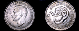 1942(m) Australian 1 Shilling World Silver Coin - Australia - £12.01 GBP