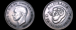 1939(m) Australian 1 Shilling World Silver Coin - Australia - $124.99