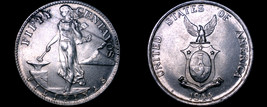 1944-S Philippino 50 Centavo World Silver Coin - Philippines U.S. Admin - £14.37 GBP