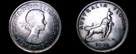 1954(m) Australian 1 Florin World Silver Coin - Australia - $22.49