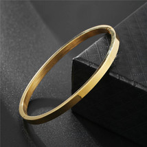 100% Stainless Steel Bangle Bracelet Men Minimalist Do Not Fade Charm Braclet Fo - £14.22 GBP