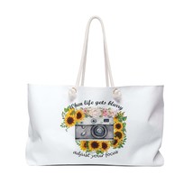 Personalised/Non-Personalised Weekender Bag, Sunflowers, When Life Gets Blurry A - £39.07 GBP