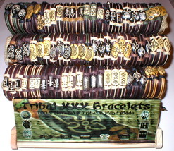 Wholesale Lot 10 Tribal Surfer Leather Bracelet Jewelry - £10.27 GBP