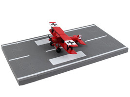 Royal Aircraft Factory S.E.5 Fighter Aircraft Red Red Baron Livery w Runway Sect - £14.66 GBP