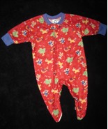 BOYS 6 Months - Gerber -  Go Team Animals on Red BLANKET SLEEPER - $5.48 CAD