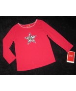 GIRLS 12 MONTHS - Target - Christmas Star on Red HOLIDAY LONG-SLEEVED SHIRT - £6.38 GBP