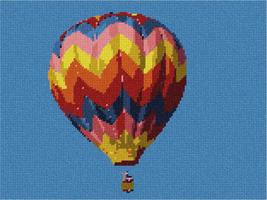 Pepita Needlepoint Canvas: Hot Air Balloon Chevron, 12&quot; x 9&quot; - £68.73 GBP+