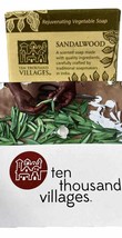 Ten Thousand Villages 3.2 oz. Bar Of SANDALWOOD Scented Soap HandMade in... - $7.02