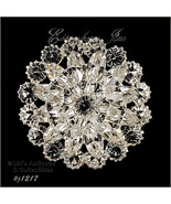 Signed Eisenberg Ice Pin with Clear Rhinestones (#J1217) - $110.00