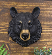 Ebros Gift The Brave Black Bear Head Wall Decor Plaque 8&quot;H Wall Decor Plaque - £21.54 GBP
