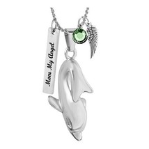 Baby Dolphin Ash Pendant Urn - Love Charms™ Option - £24.14 GBP
