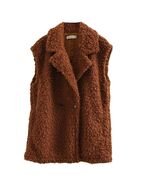 Amazhiyu Womens Faux Fur Waistcoat Vest with Pockets Sleeveless Brown Si... - $682.69 MXN Amazhiyu Womens Faux Fur Waistcoat Vest with Pockets Sleeveless Brown Si... - $682.69 MXN