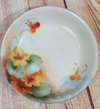 Hand Painted Nippon Antique Bowl 5&quot; Victorian Nasturtiums Shabby Cottage... - $13.45