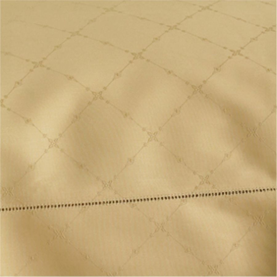 Sferra Luxury Gold Queen Flat Sheet Lattice Egyptian Cotton Colette Italy NEW - £395.18 GBP